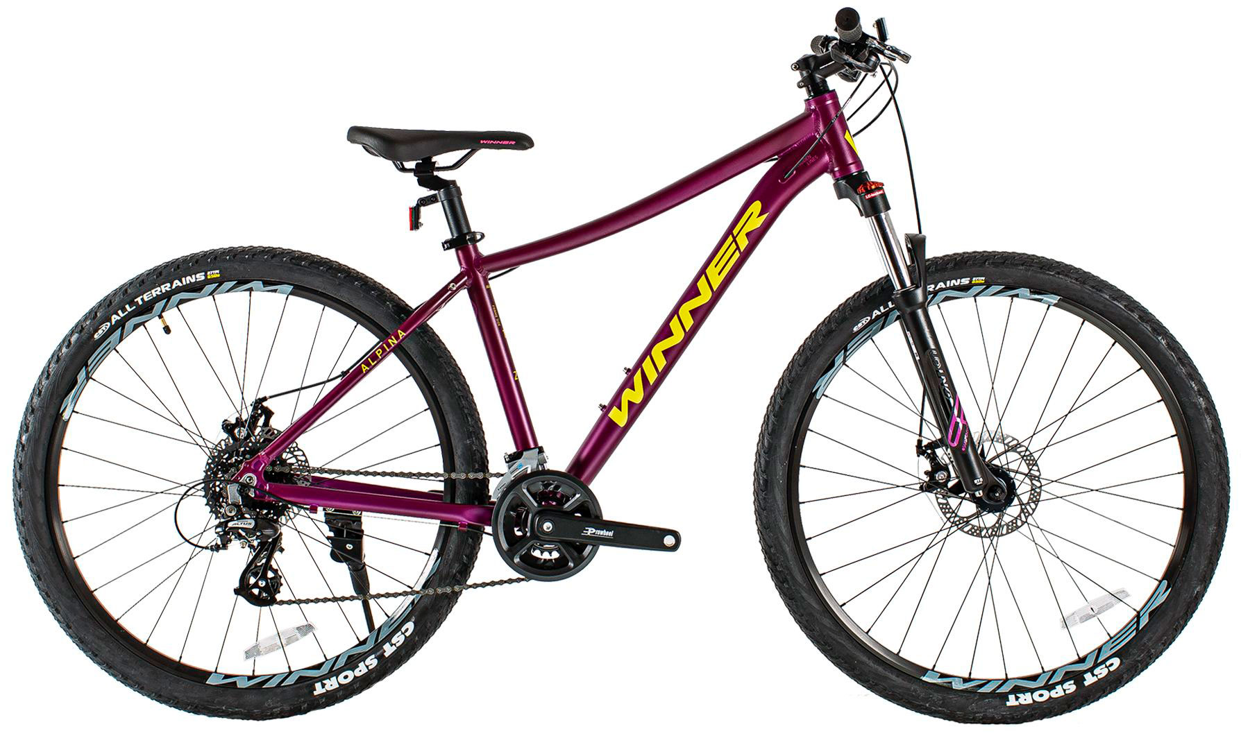 Фотография Велосипед Winner Alpina 2х7 27,5" размер S 2022 Фиолетовый